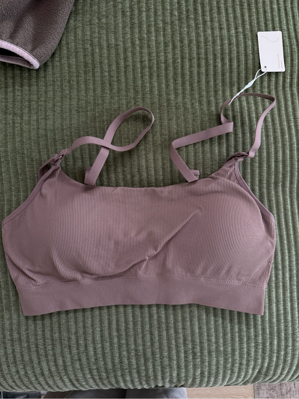 Momanda Cotton Ribbed Scoop Nursing Bralette